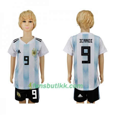 Fotball-VM 2018 Argentina drakt Icardi 9 Barn Hjemmetrøye